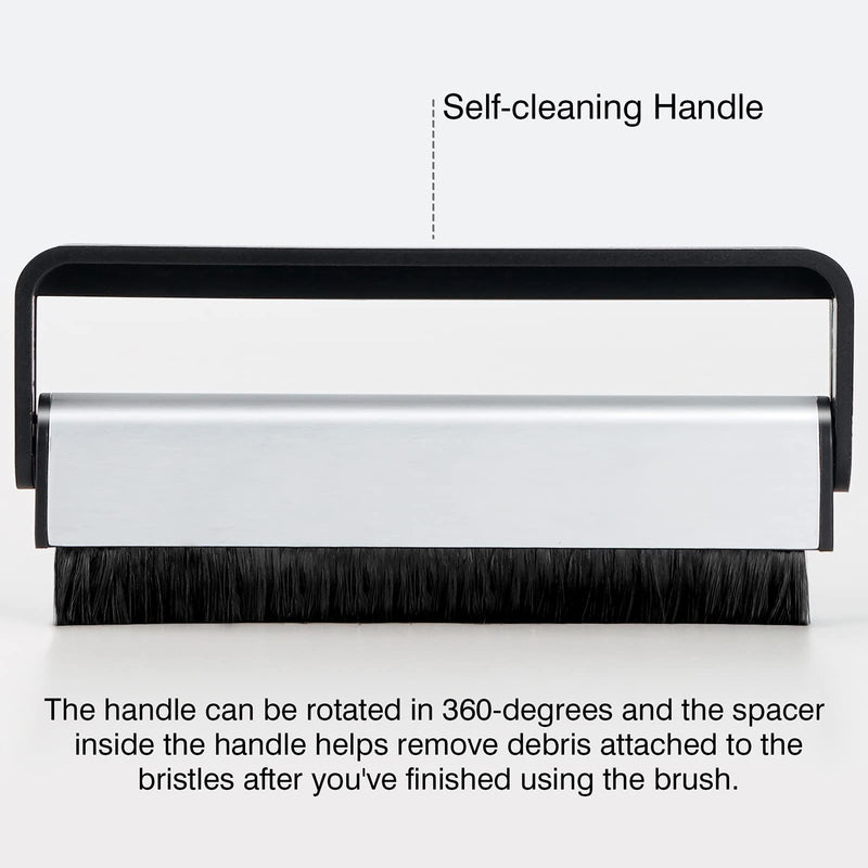 Jancane Vinyl Record Cleaning Kit, 3-in-1 Turntable Records Cleaner Includes Soft Anti Static Velvet Clean Brush and Stylus Cleaner Brush