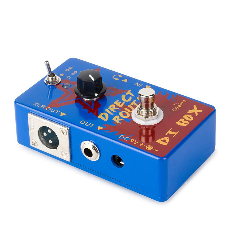 Caline DI Box Guitar Pedal Acoustic Guitar Amp Distortions Effects Pedal Direct Route Blue Metal True Bypass CP-64 DI Box Blue