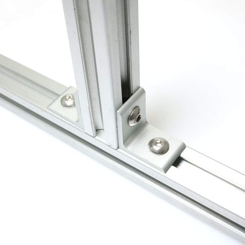 [AUSTRALIA] - PZRT 8 Sets 2 Hole 90 Degree 30 Series Joint Plate Corner Angle Bracket Connection for Slot 6mm 3030 Aluminum Profile 