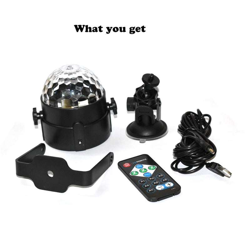 [AUSTRALIA] - Dr.OX USB Disco Light Car DJ Sound Activated Toy Lights with Remote Control for Kids Birthday Party Bar DJ Home Club Wedding Dancing Show 
