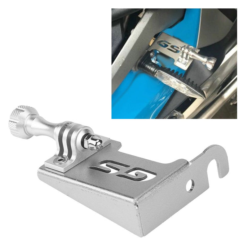 Motorcycle Front Left Camera Support Bracket Go Pro Side Camera Bracket Stand for R1200gs Lc R1200gs Lc Adv(Silver) Silver