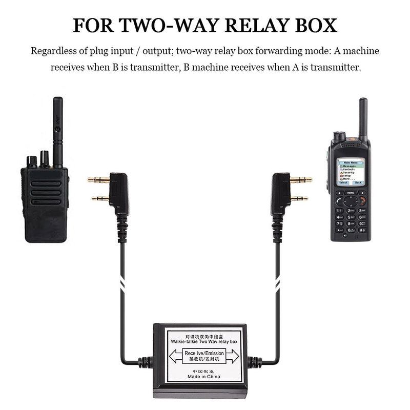 Bewinner Two Way Radio Repeater Box for Walkie Talkie Relay Box for Handheld Two Way Radio Transmit and Receive