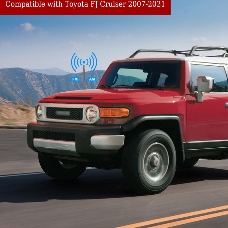 Fit for Toyota FJ Cruiser 2007-2021 6 Inches Antenna Trim, Metal Radio Antenna Replacement, Black 6 inch