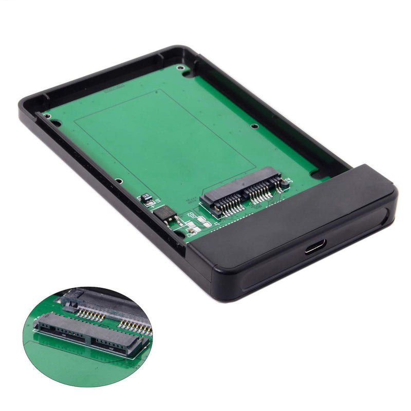 Xiwai USB 3.1 Type-C USB-C to 1.8 inch Micro SATA 16pin 7+9 SSD to External Hard Disk Enclosure