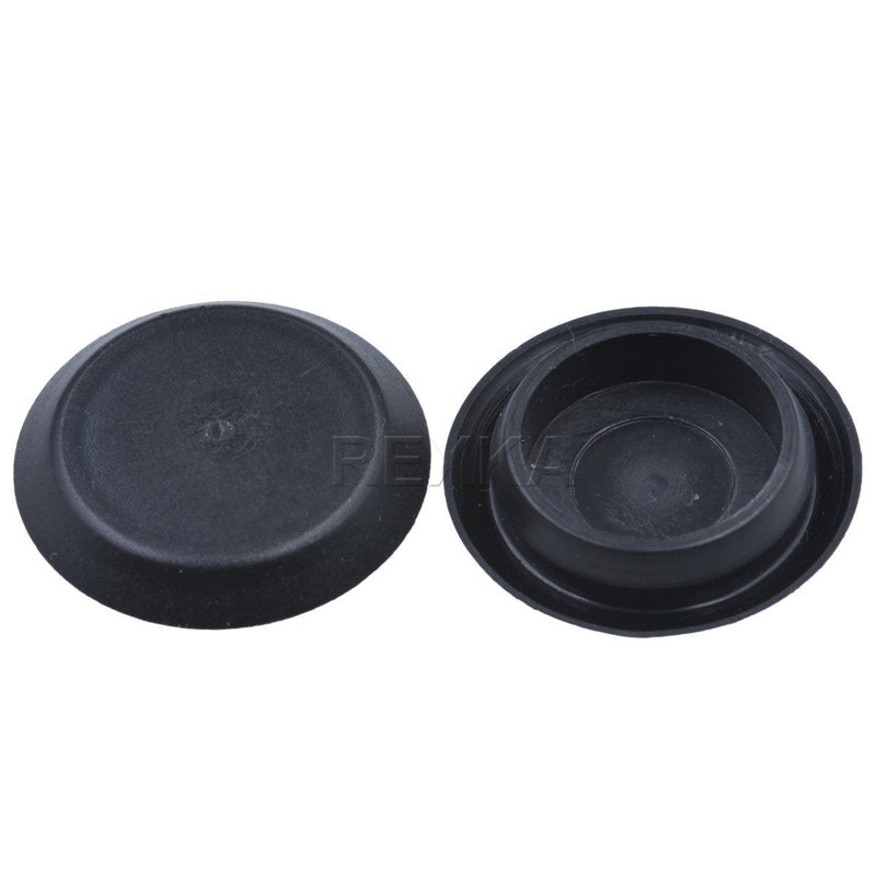 [AUSTRALIA] - Rexka 100pcs 3/4" 0.75 inch Flush Mount Black Plastic Body and Sheet Metal Hole Plug 