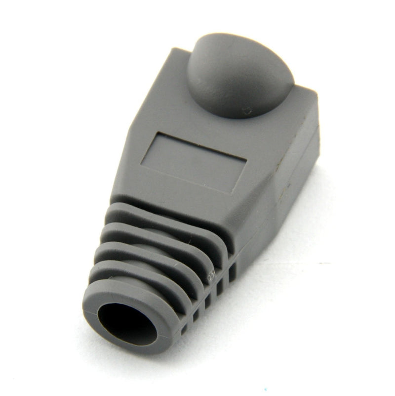 [AUSTRALIA] - Blue Sky the Color of Imagination RilexAwhile 100 Pcs Gray Soft Plastic CAT5E CAT6 Ethernet RJ45 Cable Cap Connector Boots Plug Cover Strain Relief Boots (Gray) 
