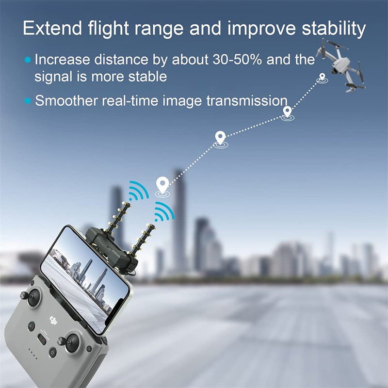 Antenna Range Extender Signal Amplifier Booster Compatible with DJI Mavic Air 2 Air 2S Mavic Mini 2 and Mavic 3 Remote Controller
