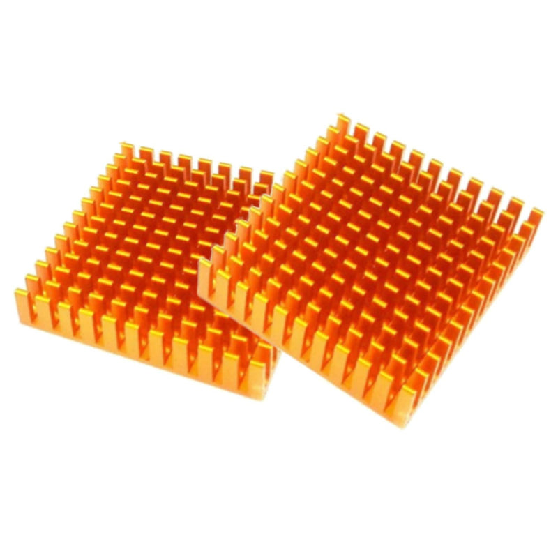 Easycargo 40mm Heatsink 40mm x 40mm x 11mm, Aluminum Cooler Cooling Heat Sink for Cooling 3D Printers, TEC1-12706 Thermoelectric Peltier Cooler 40mmx40mmx11mm (Golden-Tone 6pcs) Golden-Tone 6pcs