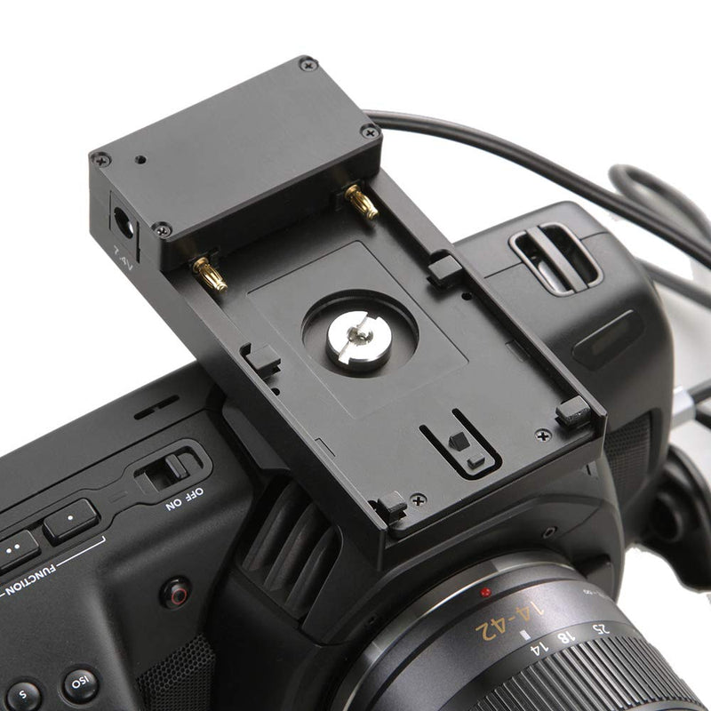 Fotga Power Adapter Cable for NP-F970 Battery Plate Buckling Board to Power Blackmagic Pocket Cinema Camera 4K 6K BMPCC 4K Movie Camera, Compatible with Sony NP-F970 F960 F770 F750 F570 F550 Battery