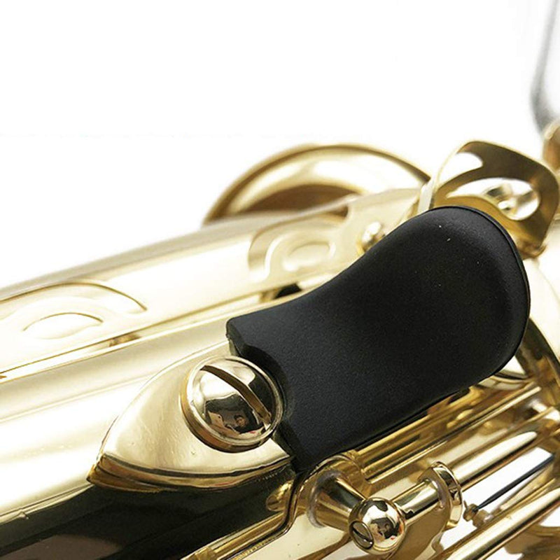 SDENSHI 3pcs Saxophone Rubber Thumb Rest Rubber Cushion For Alto Tenor Soprano Sax Black