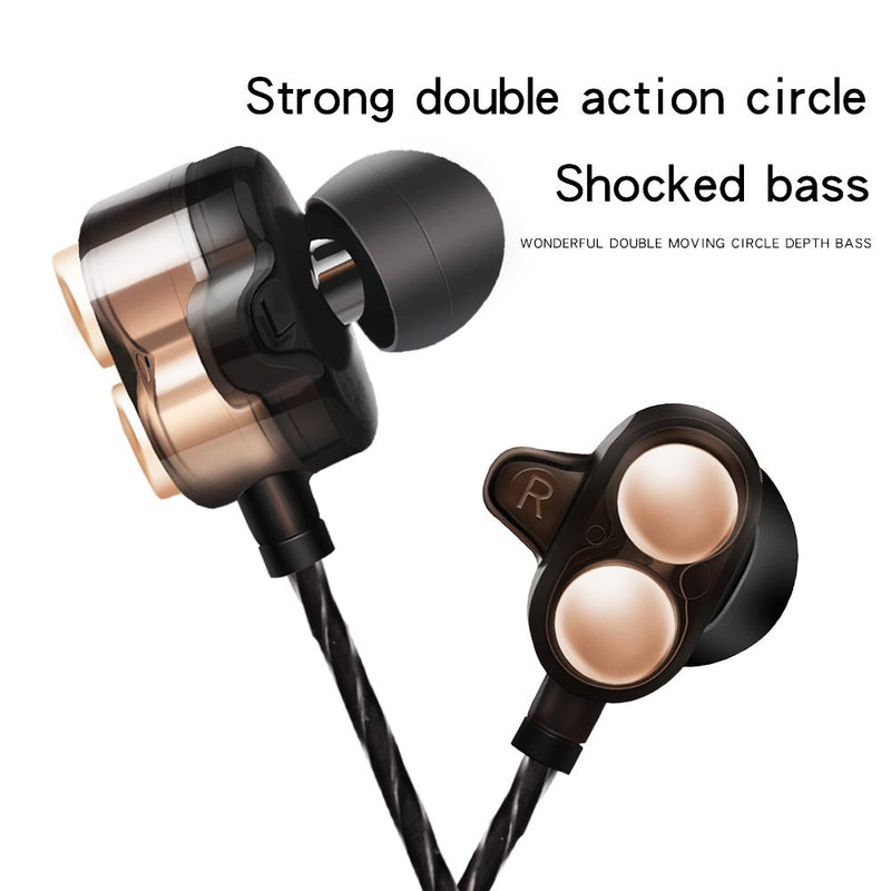 Dual Driver Earbuds with Mic, X7 Hi Resolution in-Ear Headphones with High Tensile Wire for iPhone and Andoid Smart Phones (Black) Black