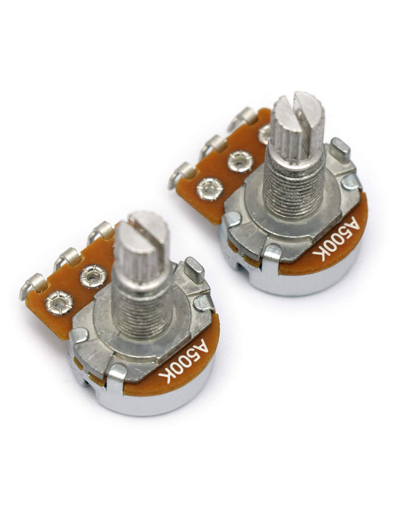 Metallor Mini Alpha Pots Log A500k Volume Audio Potentiometer Electronics for Electric Guitar or Bass Guitar. (Mini A500k) Mini A500k