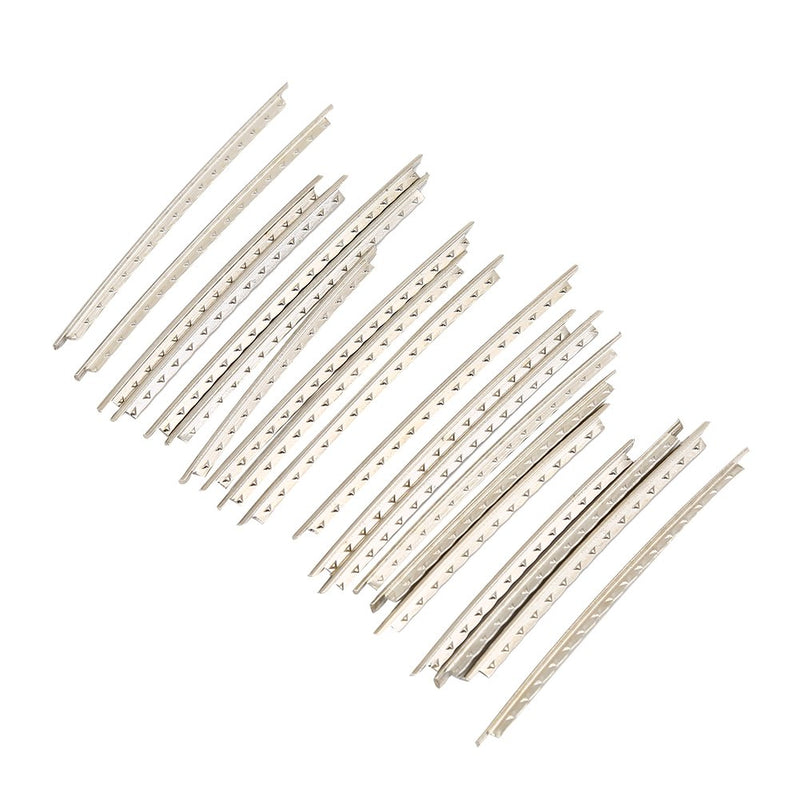 Zerone Fret Wires, 20pcs Guitar White Copper Fret Wire Fretwire Set Accessory for Folk Guitars