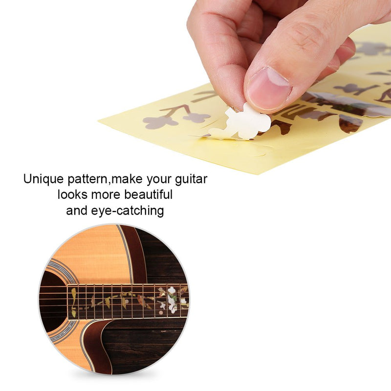 [AUSTRALIA] - Inlay Stickers Markers, Bud & Bird Pattern Guitar Stickers for Acoustic/Electric Guitar Fretboard Decor 