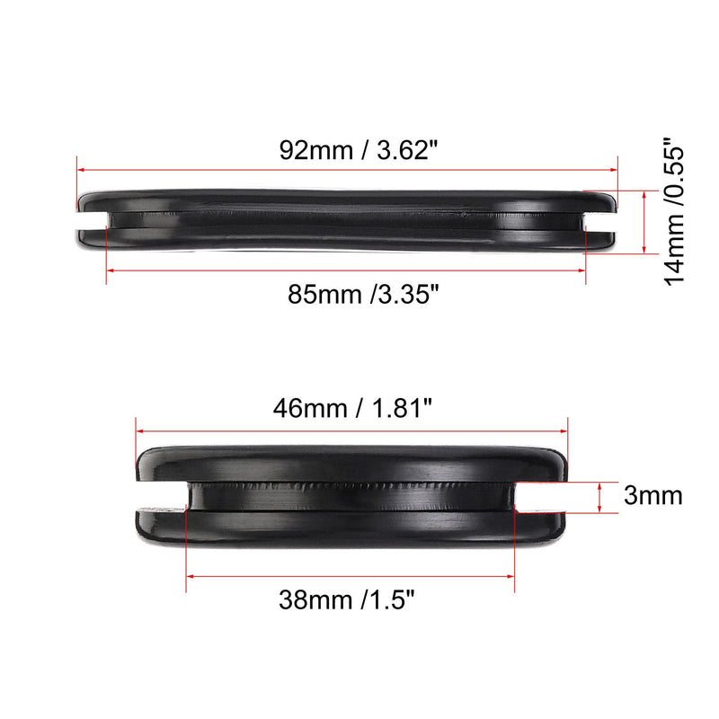uxcell Rubber Grommet Oval Double-Sided Mount Size 85 x 38 mm for Wire Protection 4pcs 17