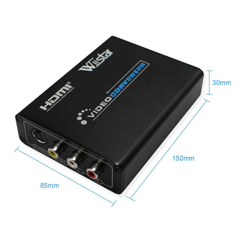 Mini 1080P HDMI to AV 3RCA CVBs Composite & S-Video R/L Video Audio Converter Adapter Supporting PAL/NTSC for PC Laptop Xbox PS4 PS3 TV STB VHS VCR Camera DVD