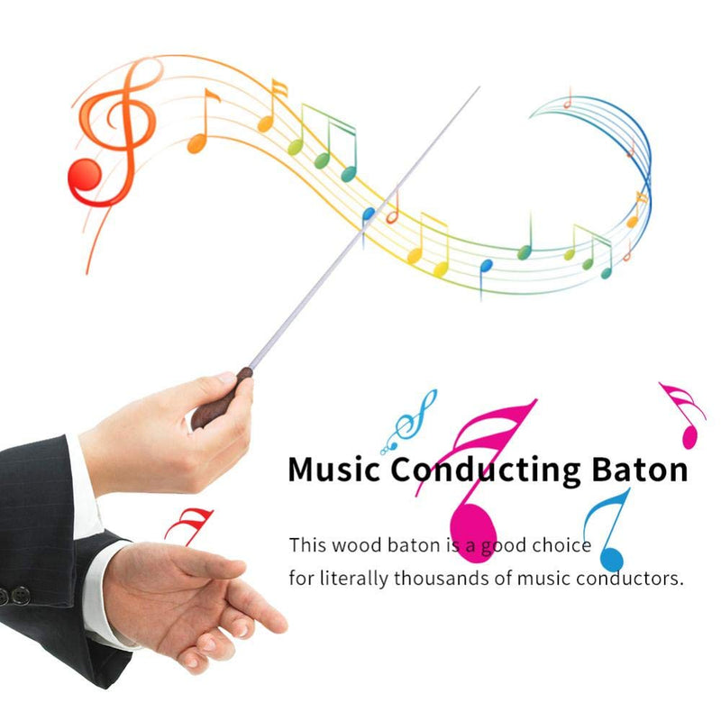[AUSTRALIA] - 15inch Wood Handle Music Conductor Baton Orchestra Conductor Music Baton FRP stick for Symphony Leader Choral Director Accessories 