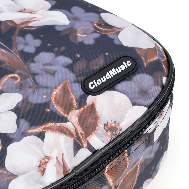 CLOUDMUSIC Ukulele Case Floral Series With Backpack Staps For Soprano Concert Ukulele Players(Sakura,Concert) Sakura