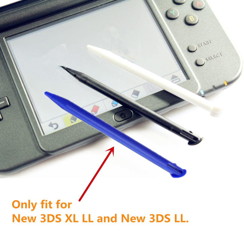 XHBTS 30 Pieces Plastic Replacement Touchscreen Stylus Pen, Compatible with Nintendo New 3DS XL, New 3DS LL (Black) Black