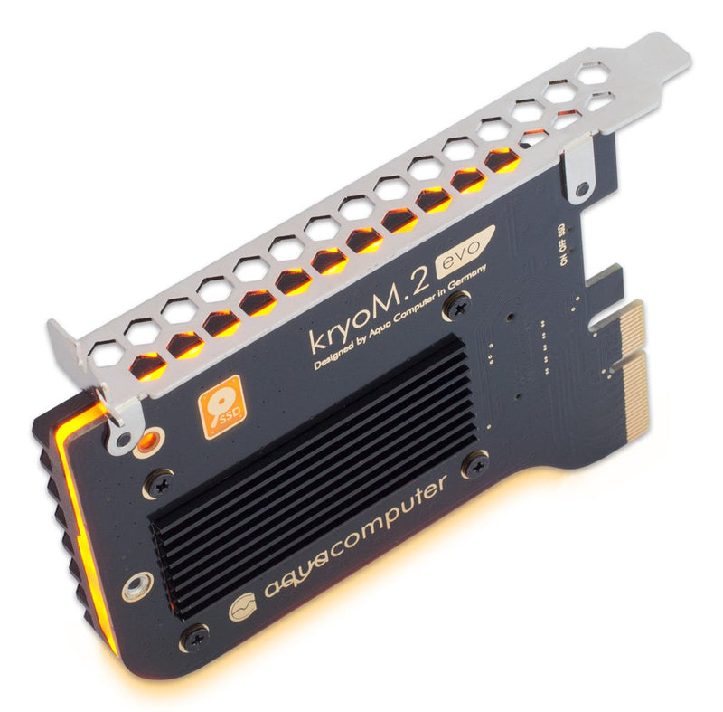 Aquacomputer kryoM.2 evo PCIe 3.0/4.0 x4 adapter for M.2 NGFF PCIe SSD, black