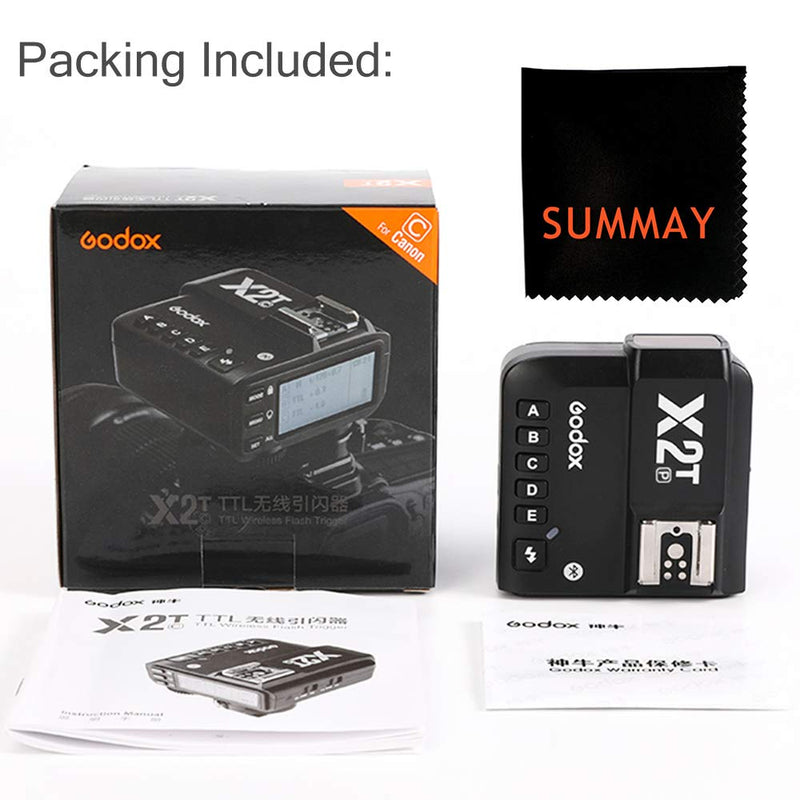 GODOX X2T-O TTL Flash Trigger 1/8000s HSS TTL Manual Function for Olympus for Panasonic Cameras with Clean Cloth (X2T-O) (X2T-O)
