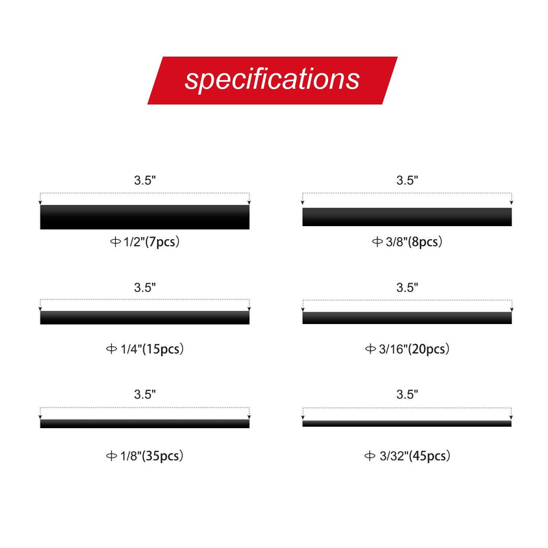 Nilight 130 Pcs 3:1 Heat Shrink Tubing Kit Dual Wall Adhesive Sleeve Tube Electrical Wire Cable Wrap Tube Assortment with Storage Case for DIY