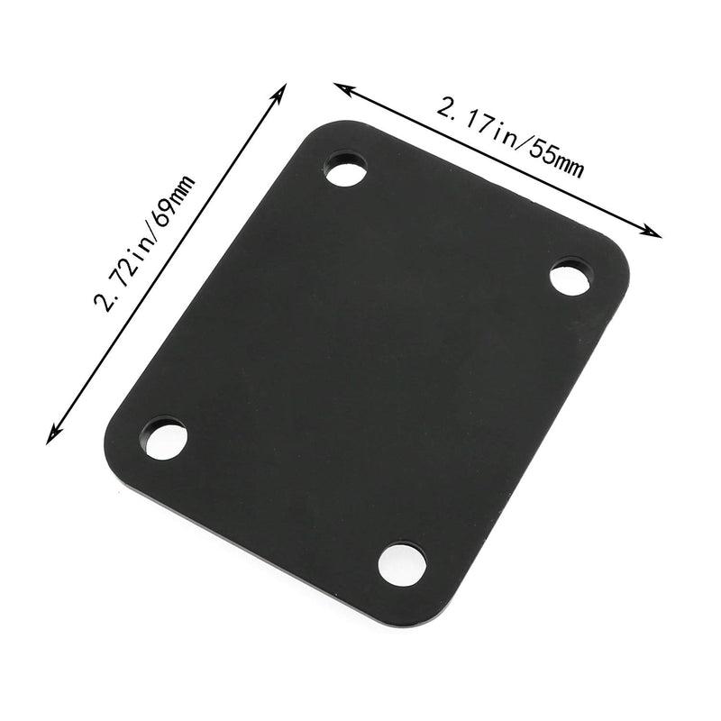 Maxmoral Black Electric Guitar Neck Plate Neckplate for Guitar Bass Replacement Parts Accessories,Guitar Neck Joint Board with Screws