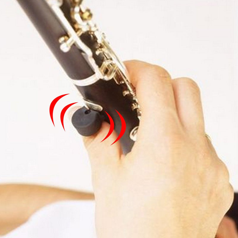 Rubber Clarinet Thumb Rest Cushion Protector Comfortable Soft Practical Rubber Clarinet Thumb Protector Finger Cover Black 10 Pcs