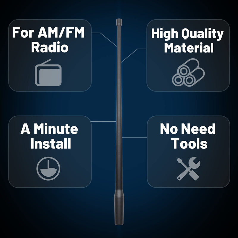 [AUSTRALIA] - Anina 13 Inch Rubber Antenna Mast for 2000-2022 Toyota Tacoma Tundra 4 Runner Highlander FJ Cruiser Radio Signal Reception Flexible Car Wash Proof 