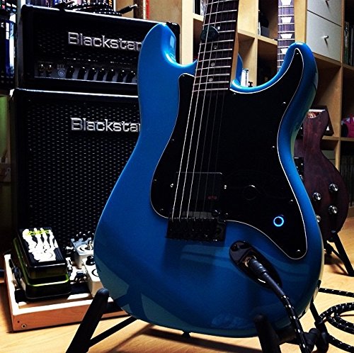 Electric Guitar Killswitch , Black Aluminum & BLUE LED Premium Mod by IRON AGE
