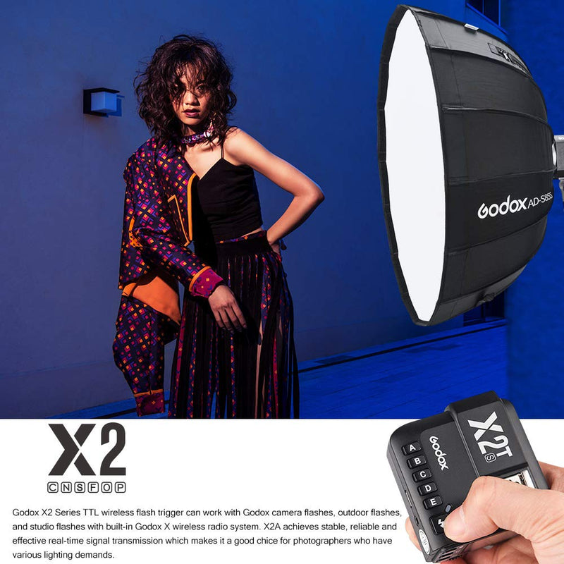 GODOX X2T-O TTL Flash Trigger 1/8000s HSS TTL Manual Function for Olympus for Panasonic Cameras with Clean Cloth (X2T-O) (X2T-O)