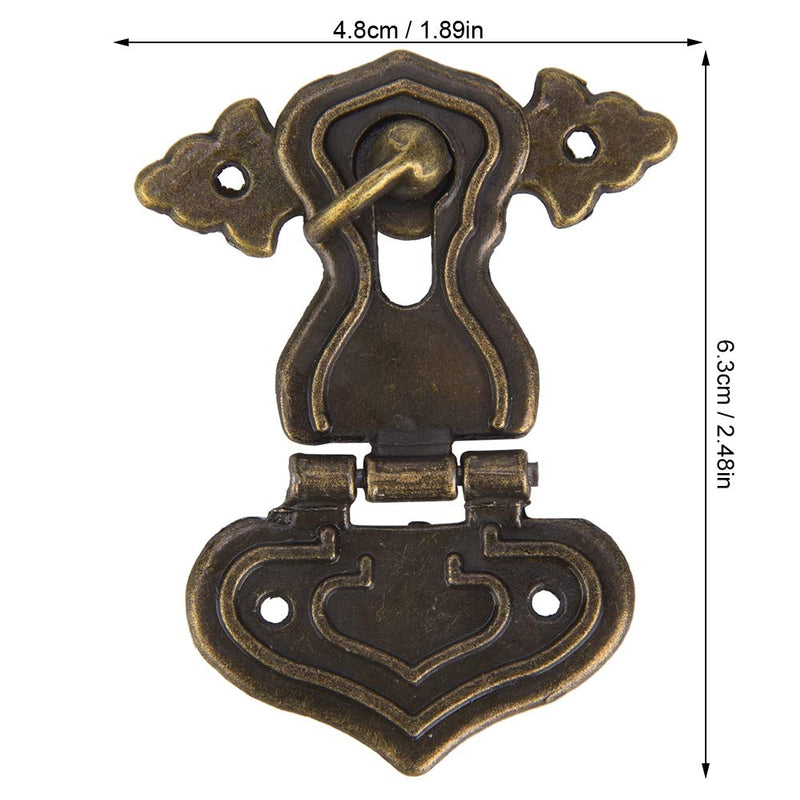 10Pcs Boxes Hasp Latch, Antique Style Bronze Buckle Alloy Lock Hoist Lock Jewelry Wooden Box Hasp Latch Lock with Screws Bronze Coloured Latch Catch