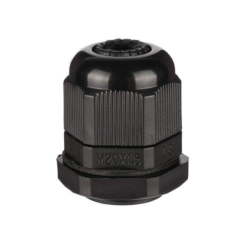 uxcell 20 Pcs M20 Waterproof IP68 Nylon Cable Gland Joint Adjustable Locknut for 6mm-12mm Dia Cable Wire