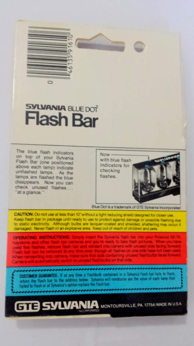 Sylvania Blue Dot Flash Bar, 10 Guarenteed Flashes with Flash indicators