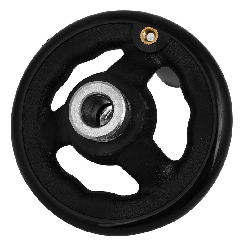 uxcell 4-inch Diameter Plastic Round Hand Wheel W Revolving Handle
