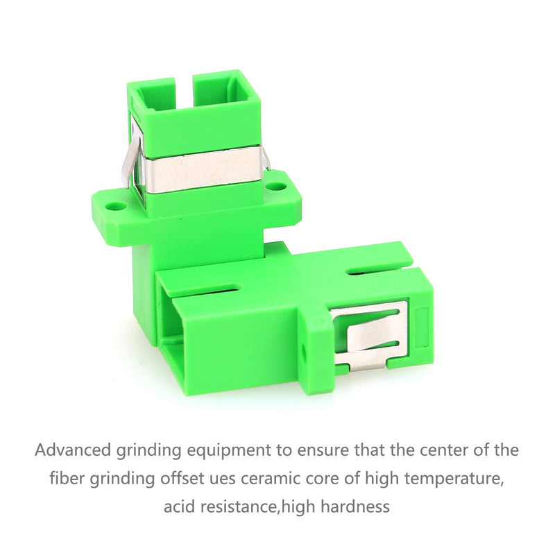 50PCS Fiber Coupler Simplex SC-APC Singlemode Simplex Fiber Optic Adapter Plastic SC Flange Coupler