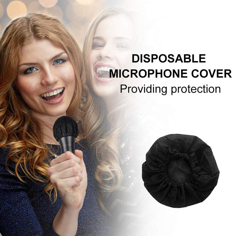 Disposable Microphone Cover,Karaoke Mic Cover,Non-Woven Handheld Microphone Windscreen Protective Cap,Universal Small Mic Covers Replacement WindScreen
