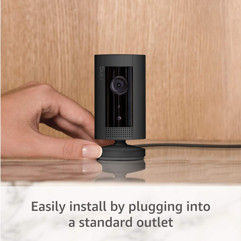 Ring Indoor Cam, Compact Plug-In HD security camera with two-way talk, Works with Alexa - Black Device Only 1 Cam