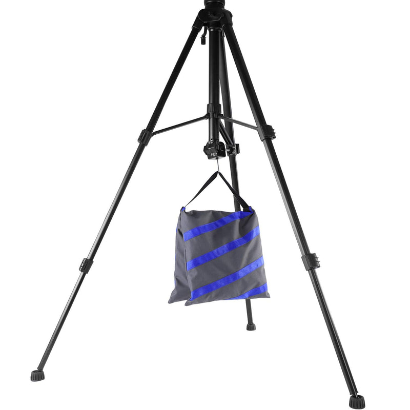 ESINGMILL Saddlebag Sand Bags for Photography Video Equipment, 2 Pack Super Heavy Duty Empty Sandbag Weight Bags for Photo Video Studio Stand, Light Stand Tripod and Jib Arm Mini Camera Crane Gray-Blue