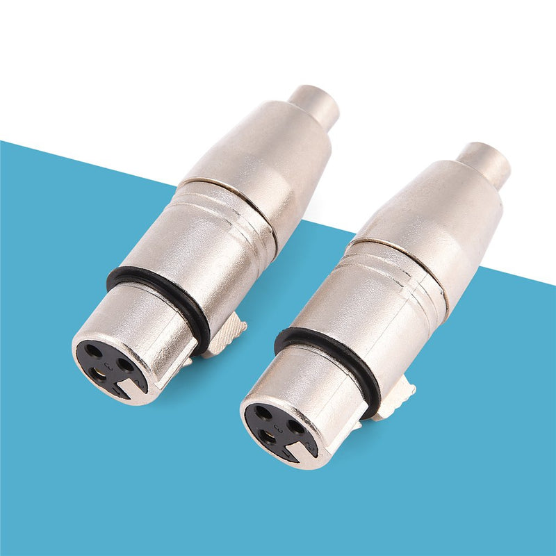 Socobeta 2Pcs XLR to RCA Adapter Female RCA to XLR Male Adapter XLR to RCA Converter with Microphone Connector Gender Changer Audio Coupler Connector