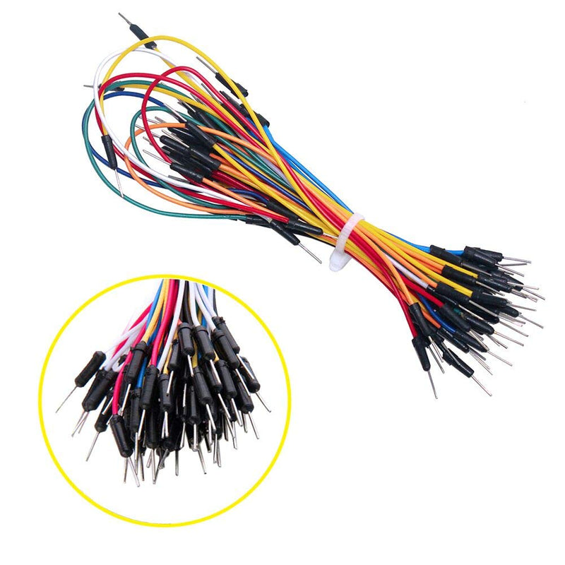 WayinTop Jumper Wire Kit, Preformed Breadboard Jumper Wire 14 Lengths Assorted + Solderless Flexible Breadboard Jumper Wires Male to Male + Tweezer for Breadboard Prototyping