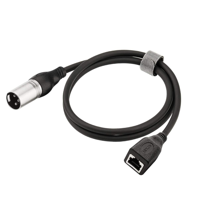 [AUSTRALIA] - EBXYA 3 Pin XLR to RJ45 Cable - RJ45 to XLR DMX Male/Female Adapter 3 Feet/1m 1 Pair RJ45 to XLR3M + RJ45 to XLR3F 