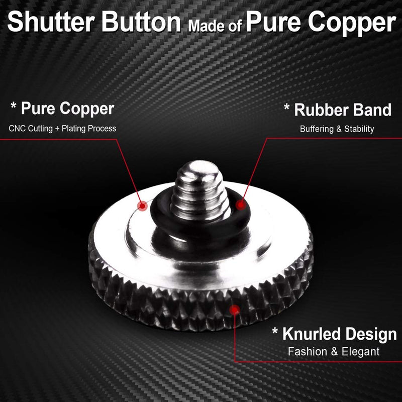 Camera Shutter Button (2 Pack/Silver) Upscale and Delicate Soft Shutter Release Button silver