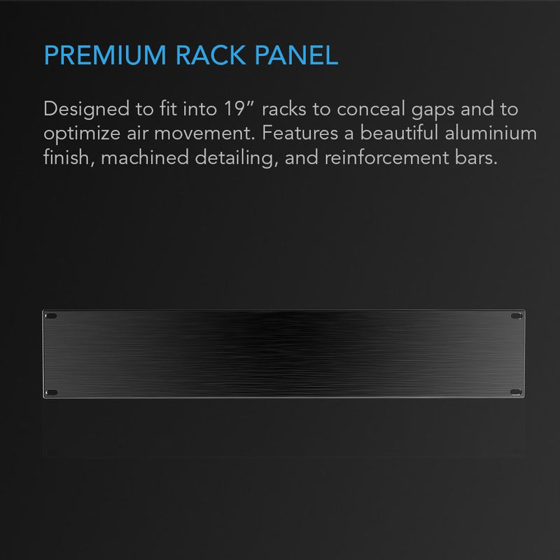 [AUSTRALIA] - AC Infinity Rack Panel Accessory Blank 2U Space for 19" Rackmount, Premium Aluminum Build and Anodized Finish 
