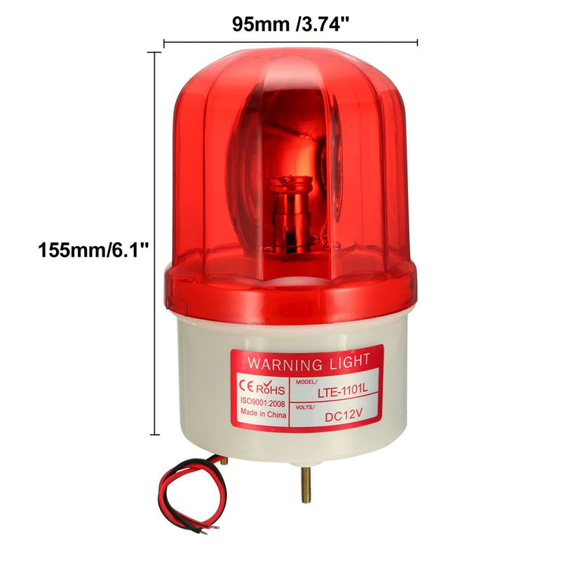 [AUSTRALIA] - uxcell LED Warning Light Rotating Flashing Industrial Signal Alarm Tower Lamp DC 12V Red LTE1101L 