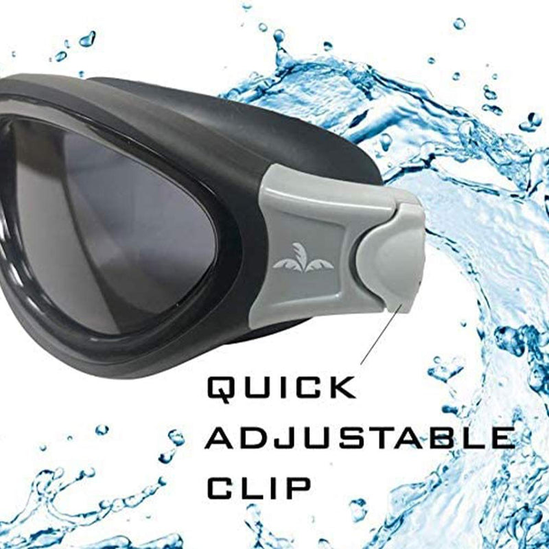 Cabana Sports Pearl Goggle. UV Protection. Anti-Fog. Men, Women, Adults. Black Smoke Polarized
