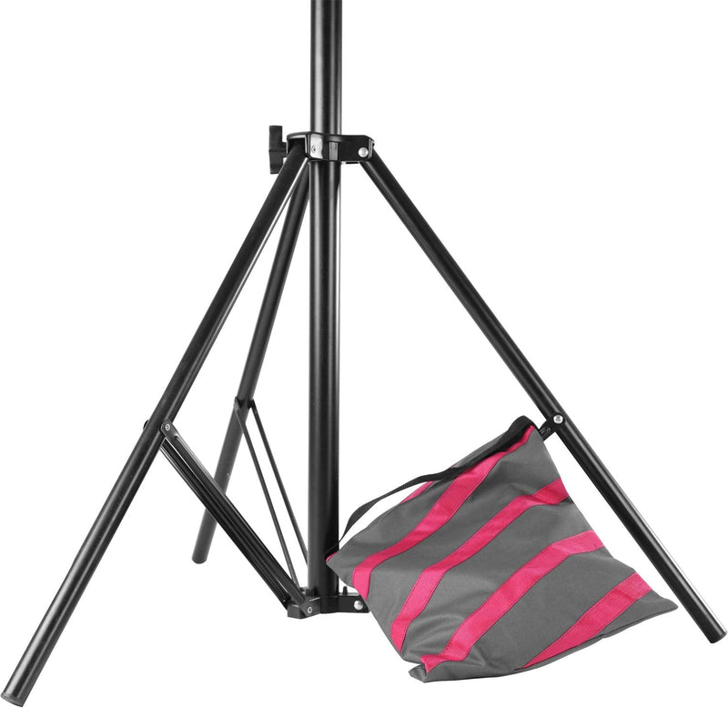 ESINGMILL Saddlebag Sand Bags for Photography Video Equipment, 2 Pack Super Heavy Duty Empty Sandbag Weight Bags for Photo Video Studio Stand, Light Stand Tripod and Jib Arm Mini Camera Crane Gray-Red