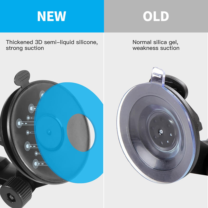 [AUSTRALIA] - Smatree Double Suction Cup Mount, Car Mount Compatible for Gopro Hero 10/9/8/7/Max/6/5/4/3+/3, AKASO, DJI OSMO Action Camera, Greater Suction Power, Pefect for Car Windshield and Window（Updated Version） 