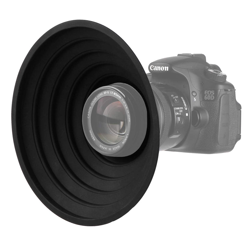 Silicone Lens Hood for Diameter 50-70mm Lens, Anti-Reflective Collapsible Reversible Lens Shade for Nikon Canon Sony Camera Lens, Blocks Unnecessary Reflection and Glare
