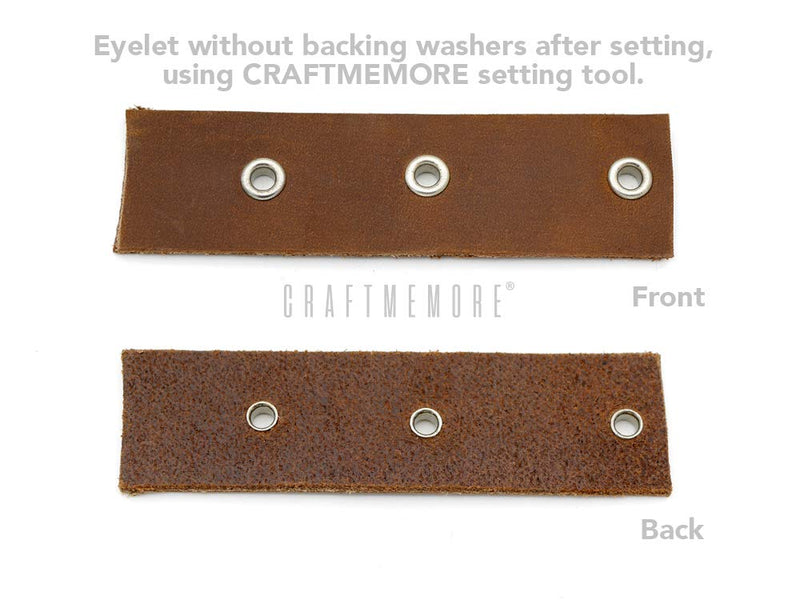 CRAFTMEMORE 3/16" Grommet Tool Kit Eyelet Setting Tool Grommet Setter Hole Punch Cutter & Pack of 100 Grommets (3/16" (5mm) Inside Diameter) 3/16" (5 mm)